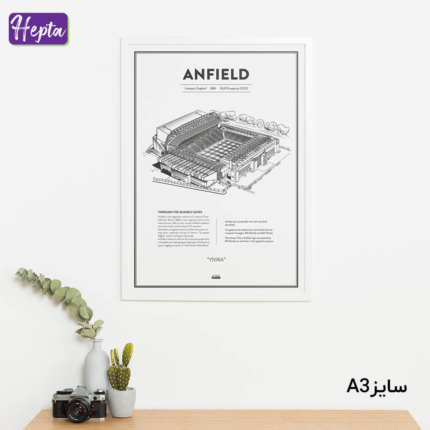 تابلو طرح ورزشگاه خانگی لیورپول آنفیلد Anfield کد F005-1