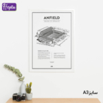 تابلو طرح ورزشگاه خانگی لیورپول آنفیلد Anfield کد F005-1