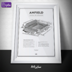 تابلو طرح ورزشگاه خانگی لیورپول آنفیلد Anfield کد F005-3