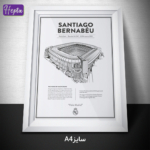 تابلو طرح ورزشگاه خانگی رئال مادرید Santiago bernabeu کد F015-3