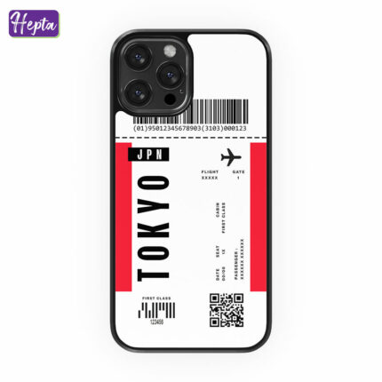 قاب موبایل طرح بلیط پرواز به توکیو کد C685
