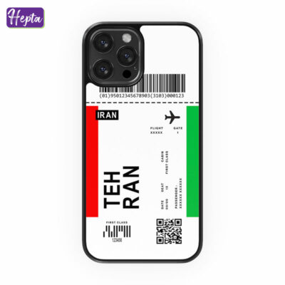 قاب موبایل طرح بلیط پرواز به تهران کد C686