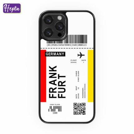 قاب موبایل طرح بلیط پرواز به فرانکفورت کد C690